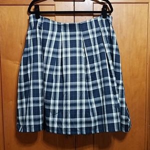 MODCLOTH Box Pleat Plaid Skirt NWT